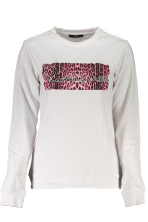 CAVALLI CLASS FELPA SENZA ZIP DONNA BIANCO