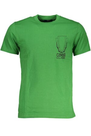 CAVALLI CLASS T-SHIRT MANICHE CORTE UOMO VERDE