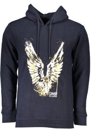 CAVALLI CLASS FELPA SENZA ZIP UOMO BLU