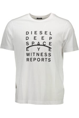 DIESEL T-SHIRT MANICHE CORTE UOMO BIANCO