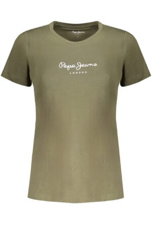 PEPE JEANS T-SHIRT MANICHE CORTE DONNA VERDE