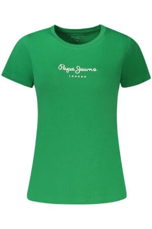 PEPE JEANS T-SHIRT MANICHE CORTE DONNA VERDE