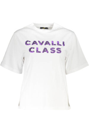CAVALLI CLASS T-SHIRT MANICHE CORTE DONNA BIANCO