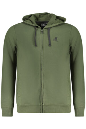 U.S. GRAND POLO FELPA CON ZIP UOMO VERDE