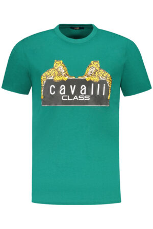 CAVALLI CLASS T-SHIRT MANICHE CORTE UOMO VERDE
