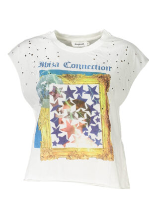 DESIGUAL T-SHIRT SENZA MANICHE DONNA BIANCO